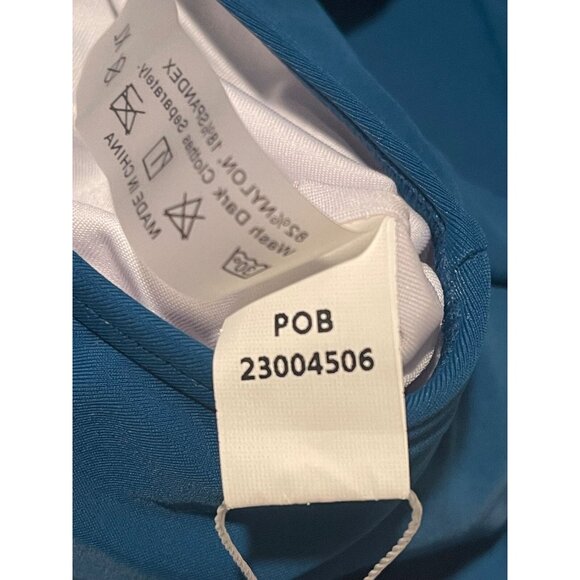 Yonique Women XL Blue Tankini Top Swimwear Loose Fit Full Coverage Adjustable - Picture 5 of 6